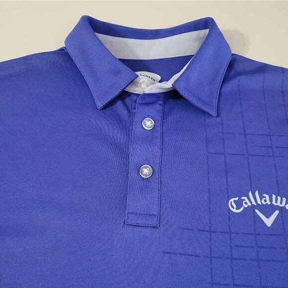 Callaway Men's Royal Blue Short Sleeve Golf Polo - Picture 6 of 13